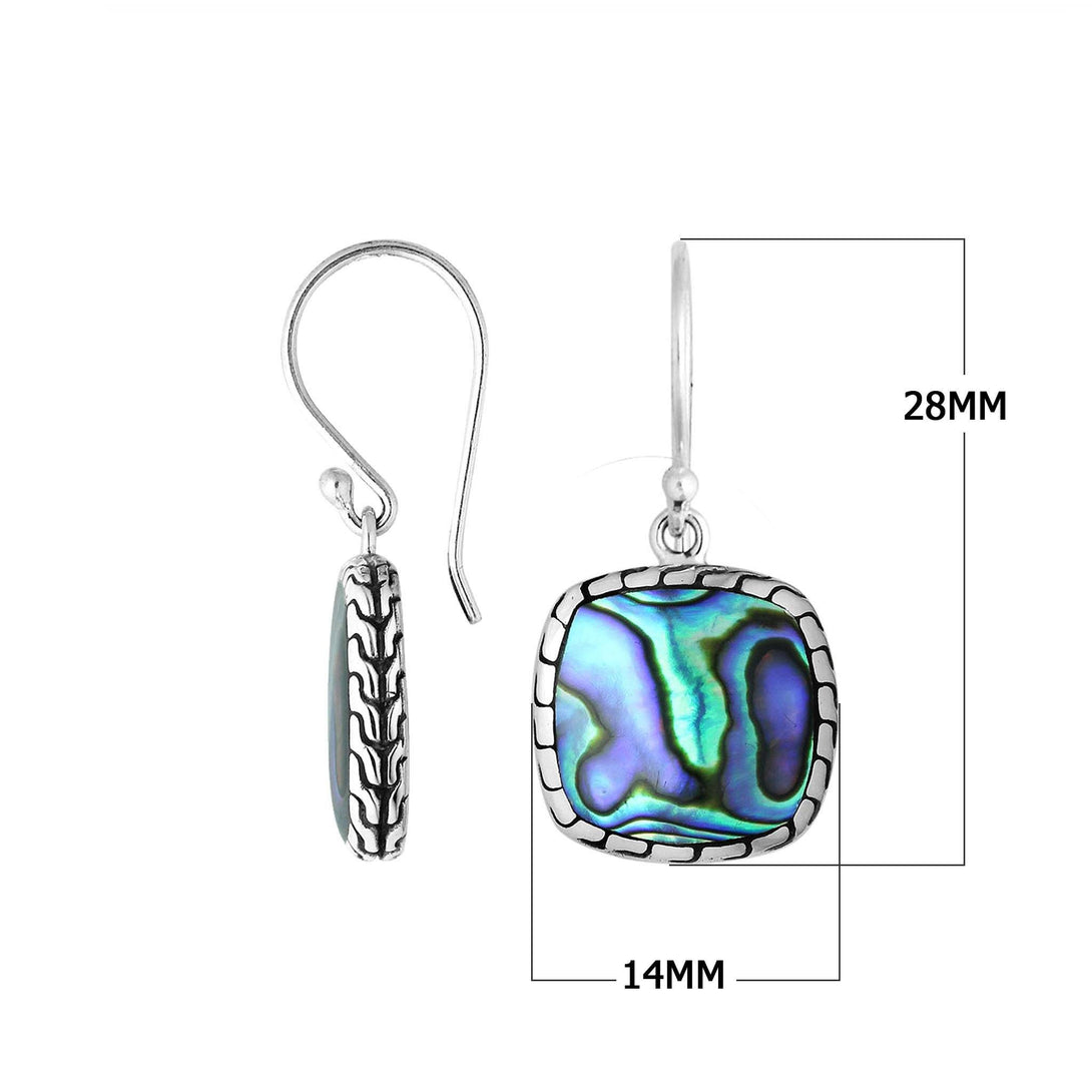 AE-6257-AB Sterling Silver Earring With Abalone Shell Jewelry Bali Designs Inc 