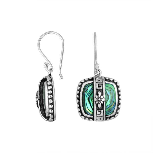 AE-6263-AB Sterling Silver Earring With Abalone Shell Jewelry Bali Designs Inc 