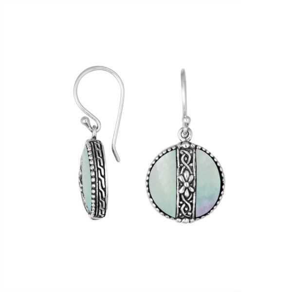 AE-6265-MOP Sterling Silver Earring With Mother Of Pearl Jewelry Bali Designs Inc 