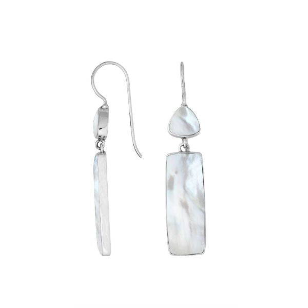 AE-6282-MOP Sterling Silver Earring With Mother Of Pearl Jewelry Bali Designs Inc 