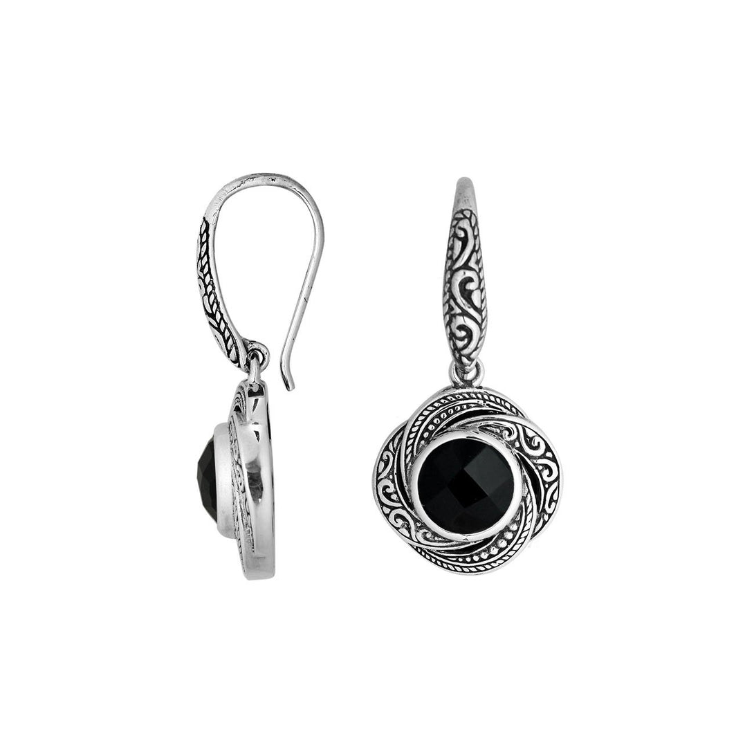 AE-6291-OX Sterling Silver Earring With Black Onyx Jewelry Bali Designs Inc 
