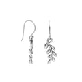 Wholesale Sterling Silver Delicate Leaf Branch Drop Earrings With Polished Finish And Balinese Craftsmanship