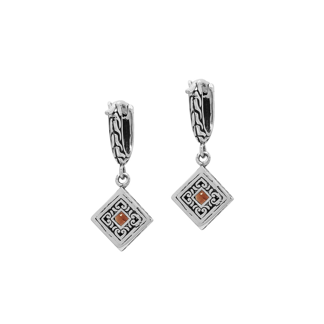 AE-6326-CT Sterling Silver Earring With Citrine Q. Jewelry Bali Designs Inc 