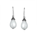 Wholesale Sterling Silver Teardrop Drop Earrings With Mabe Pearl Accents