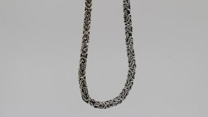 Wholesale 3MM sterling silver chain with lobster clasp, handcrafted Balinese weave design.