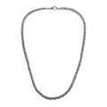 Sterling silver 8mm Balinese chain necklace with handwoven design and hook clasp