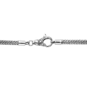 Sterling silver 4MM Tulang Naga  chain necklace, handcrafted unisex Bali jewelry wholesale