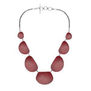 AN-1008-CR Sterling Silver Necklace With Coral Jewelry Bali Designs Inc 
