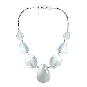 AN-1009-MOP Sterling Silver Necklace With Mother Of Pearl Jewelry Bali Designs Inc 