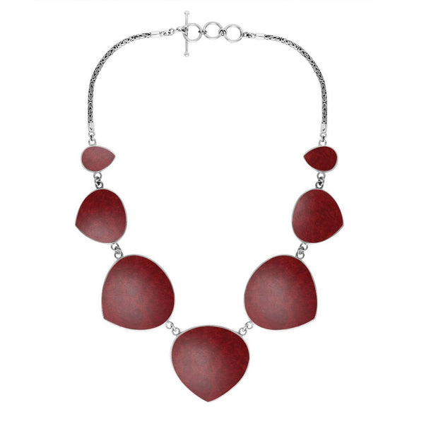 AN-1010-CR Sterling Silver Necklace With Coral Jewelry Bali Designs Inc 
