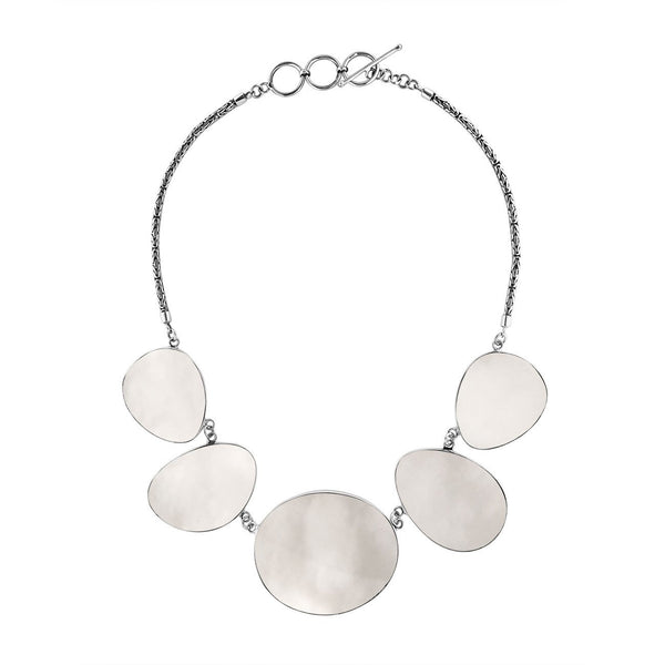 AN-1014-MOP Sterling Silver Necklace With Mother Of Pearl Jewelry Bali Designs Inc 