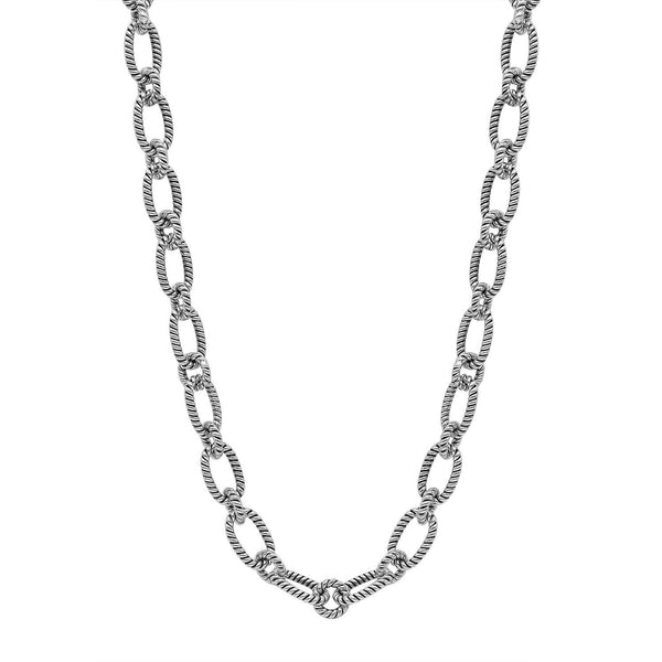 AN-1016-S-18" Bali Hand Crafted Sterling Silver Chain With Toggle Lock Jewelry Bali Designs Inc 