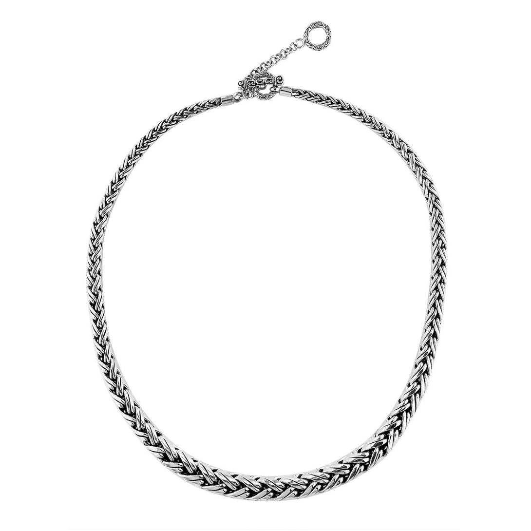 AN-6273-S-22" Sterling Silver Bali Hand Crafted Chain 8MM Graduated Necklace Jewelry Bali Designs Inc 