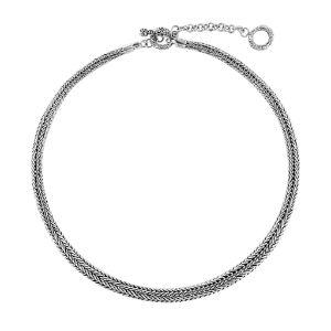 AN-6277-S-16" Sterling Silver Bali Hand Crafted Chain 6MM Graduated Necklace Jewelry Bali Designs Inc 