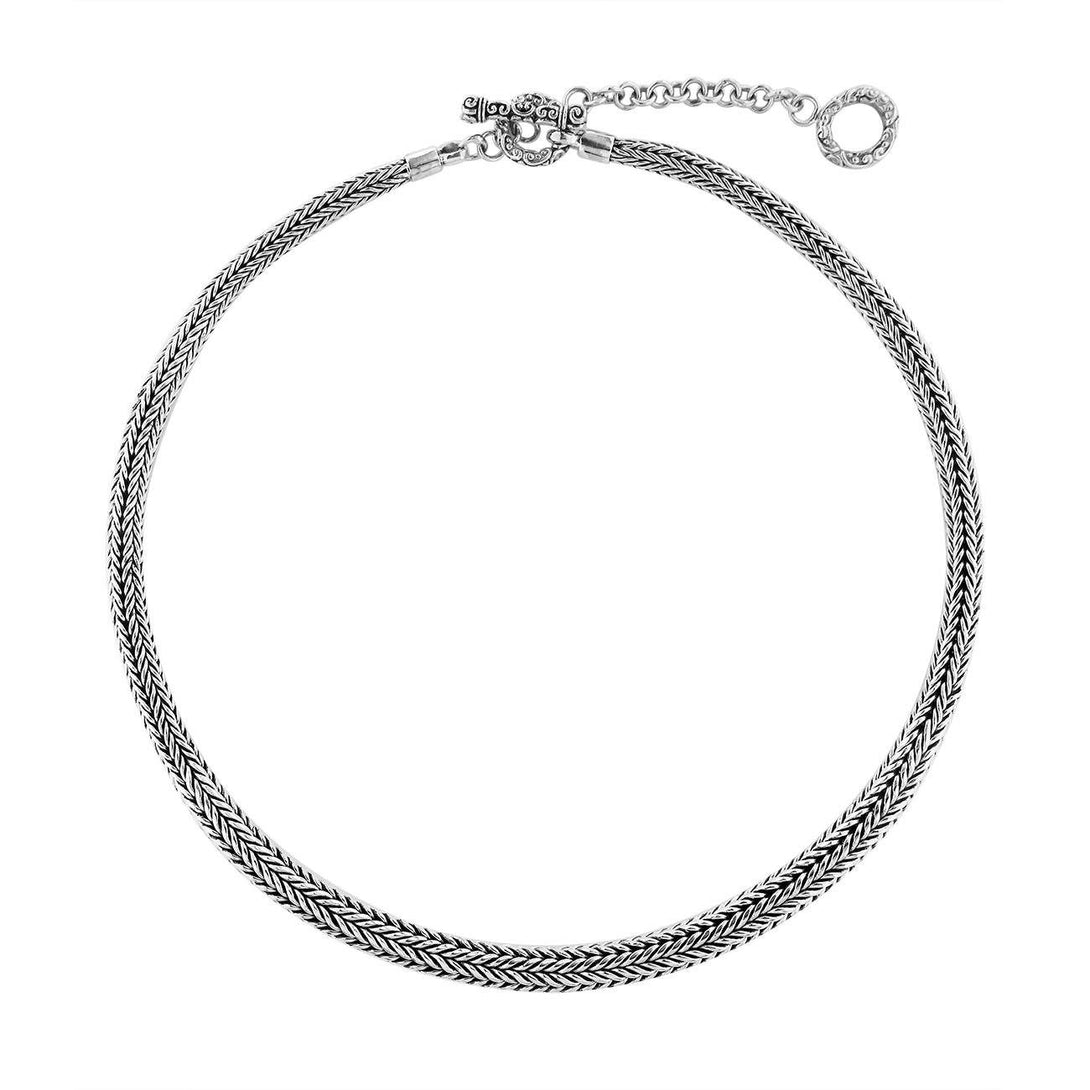 AN-6277-S-18" Sterling Silver Bali Hand Crafted Chain 6MM Graduated Necklace Jewelry Bali Designs Inc 