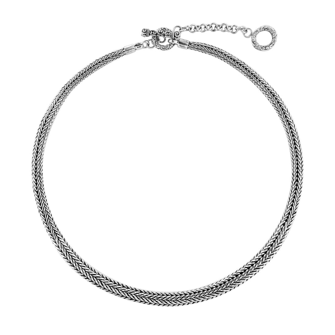 AN-6277-S-22" Sterling Silver Bali Hand Crafted Chain 6MM Graduated Necklace Jewelry Bali Designs Inc 