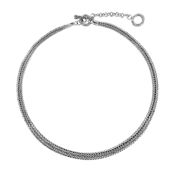 AN-6277-S-26" Sterling Silver Bali Hand Crafted Chain 6MM Graduated Necklace Jewelry Bali Designs Inc 