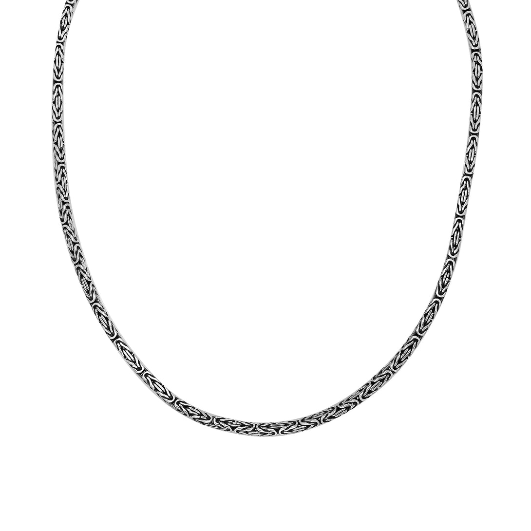 AN-6320-S-2.5MM-22" Bali Hand Crafted Sterling Silver Chain With Hook Jewelry Bali Designs Inc 