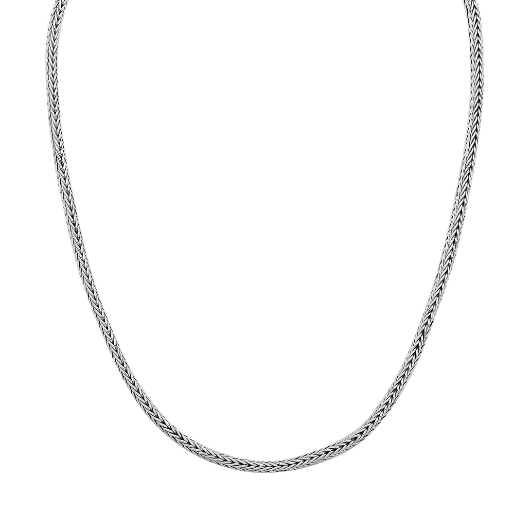 AN-6332-S-3x5MM-20" Bali Hand Crafted Sterling Silver Chain With Lobster Jewelry Bali Designs Inc 