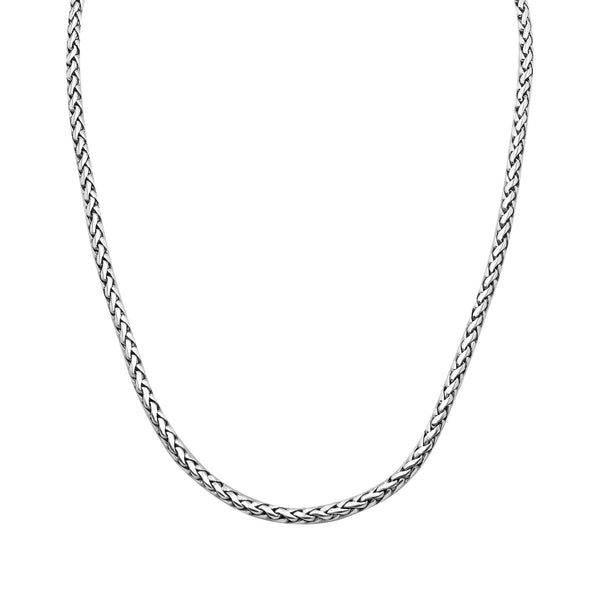 AN-6334-S-3x5MM-16" Bali Hand Crafted Sterling Silver Chain With Lobster Jewelry Bali Designs Inc 