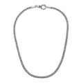 925 Sterling Silver 4MM woven chain necklace with lobster lock clasp handcrafted in Bali