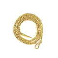 18K Gold Overlay 3MM Bali Woven Chain Necklace with Hook Lock wholesale