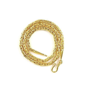 18K Gold Overlay 3MM Bali Woven Chain Necklace with Hook Lock wholesale