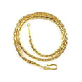 18K Gold Overlay 3MM Bali Wheat Chain Necklace with Hook Lock wholesale jewelry
