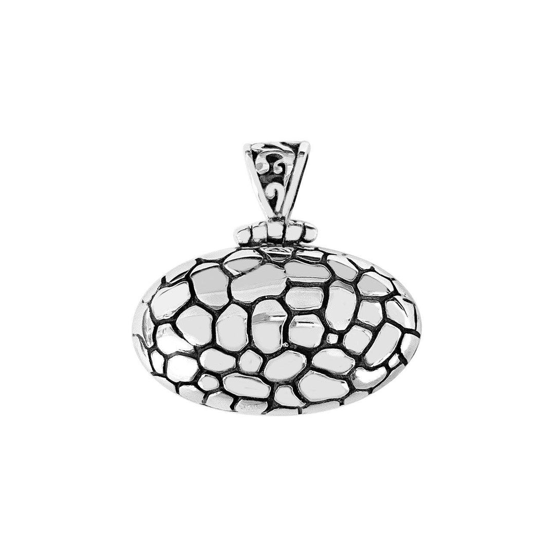 AP-1002-S Sterling Silver Delightful charming Pendant With Plain Silver Jewelry Bali Designs Inc 