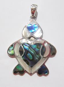 AP-1109-SE Sterling Silver Pendant With Shell Jewelry Bali Designs Inc 