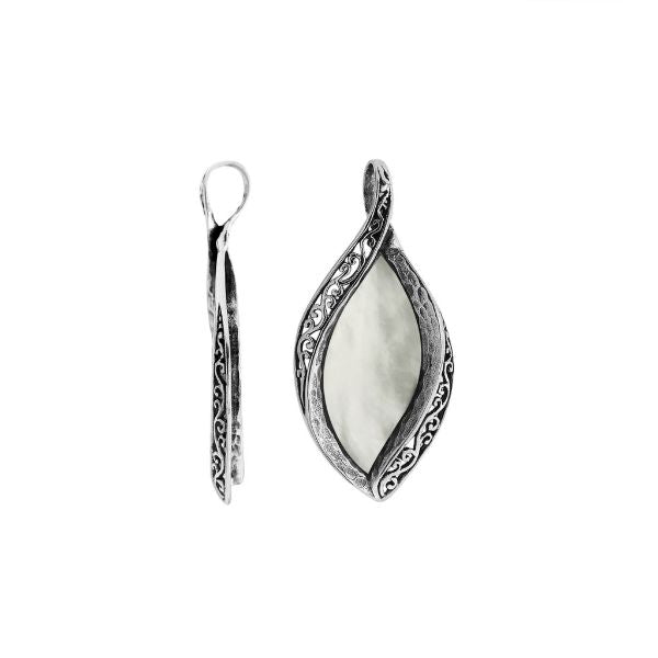 AP-1128-MOP Sterling Silver Pendant With Mother Of Pearl Jewelry Bali Designs Inc 