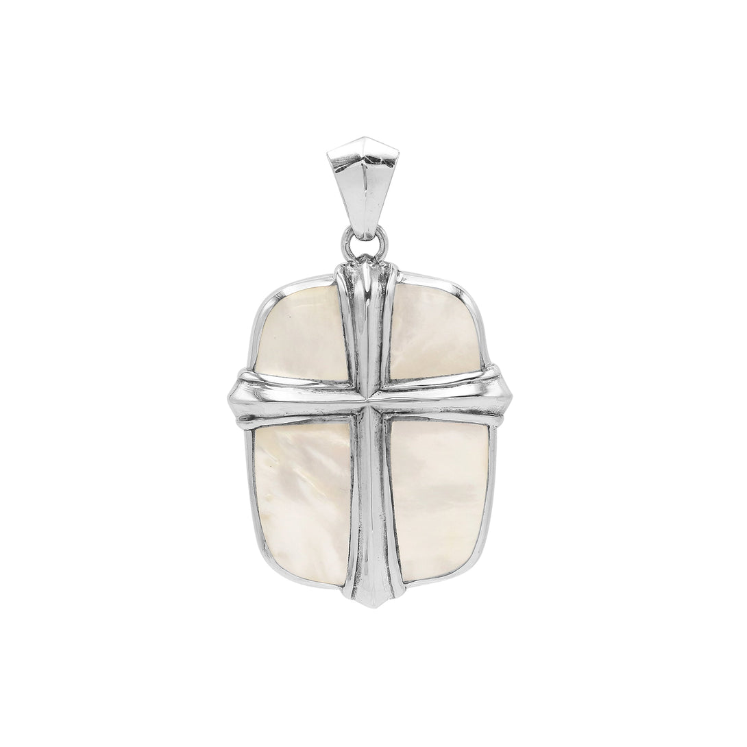 AP-1151-MOP Sterling Silver Pendant with Mother Of Pearl Jewelry Bali Designs Inc 