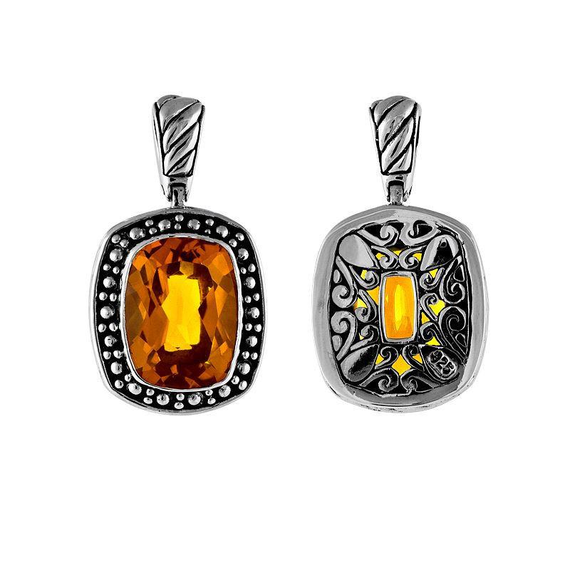 AP-6035-CT Sterling Silver Pendant With Citrine Q. Jewelry Bali Designs Inc 