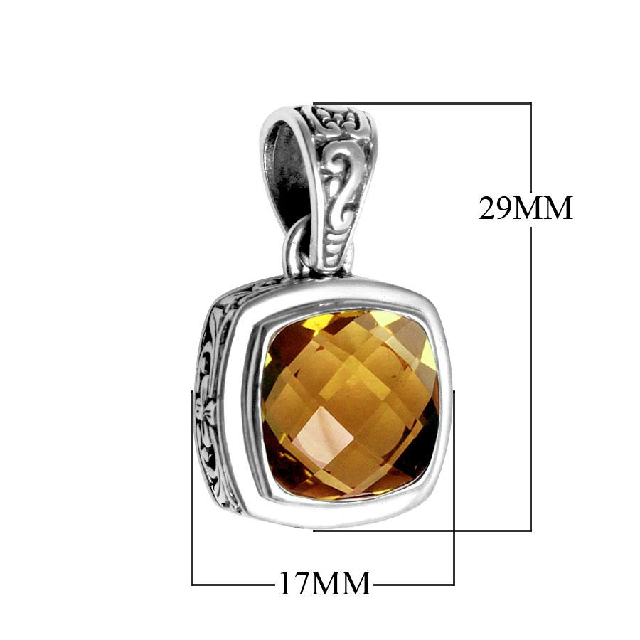 AP-6086-CT Sterling Silver Pendant With Citrine Q. Jewelry Bali Designs Inc 
