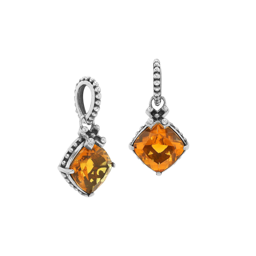 AP-6094-CT Sterling Silver Pendant With Citrine Jewelry Bali Designs Inc 