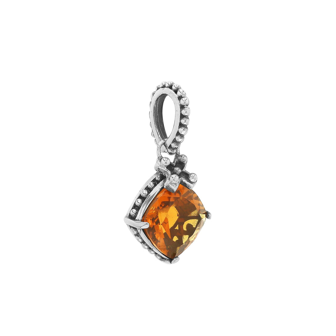 AP-6094-CT Sterling Silver Pendant With Citrine Jewelry Bali Designs Inc 