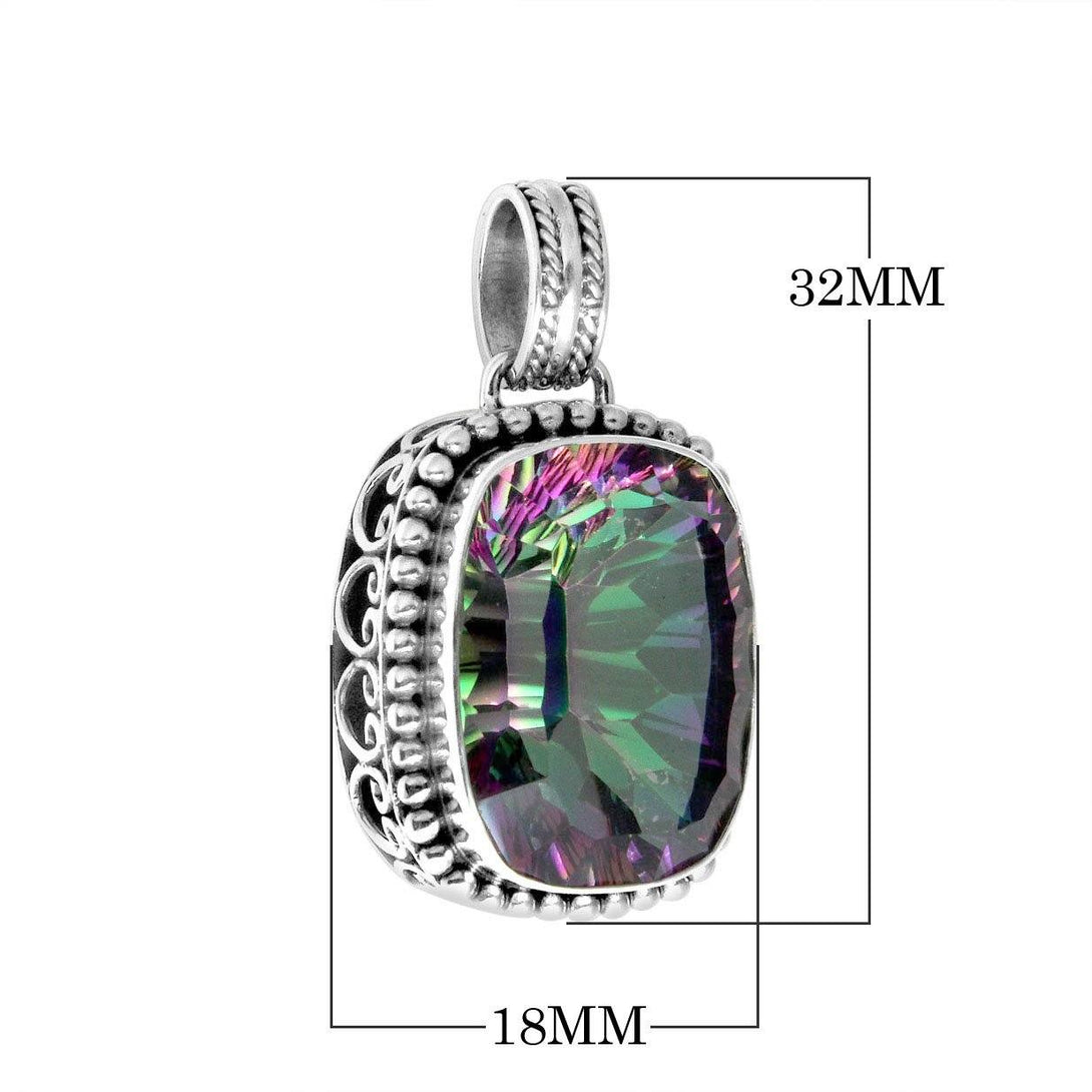 AP-6104-MT Sterling Silver Pendant With Mystic Quartz Jewelry Bali Designs Inc 