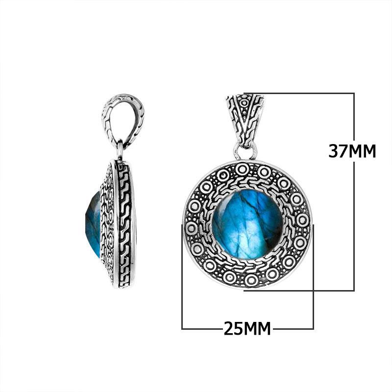 AP-6147-LB Sterling Silver Pendant With Labradorite Jewelry Bali Designs Inc 