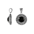 Wholesale Black Onyx Pendant in 925 Sterling Silver handcrafted in Bali with Balinese artisan design