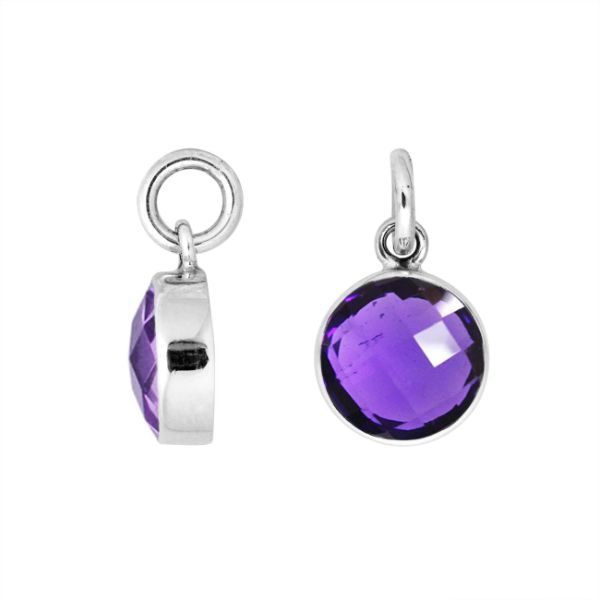 AP-6158-AM Sterling Silver Pendant With Amethyst Q. Jewelry Bali Designs Inc 