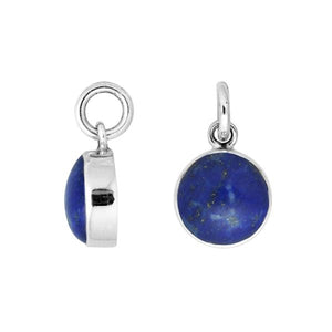 Lapis 925 silver round-cut pendant for wholesale jewelry orders