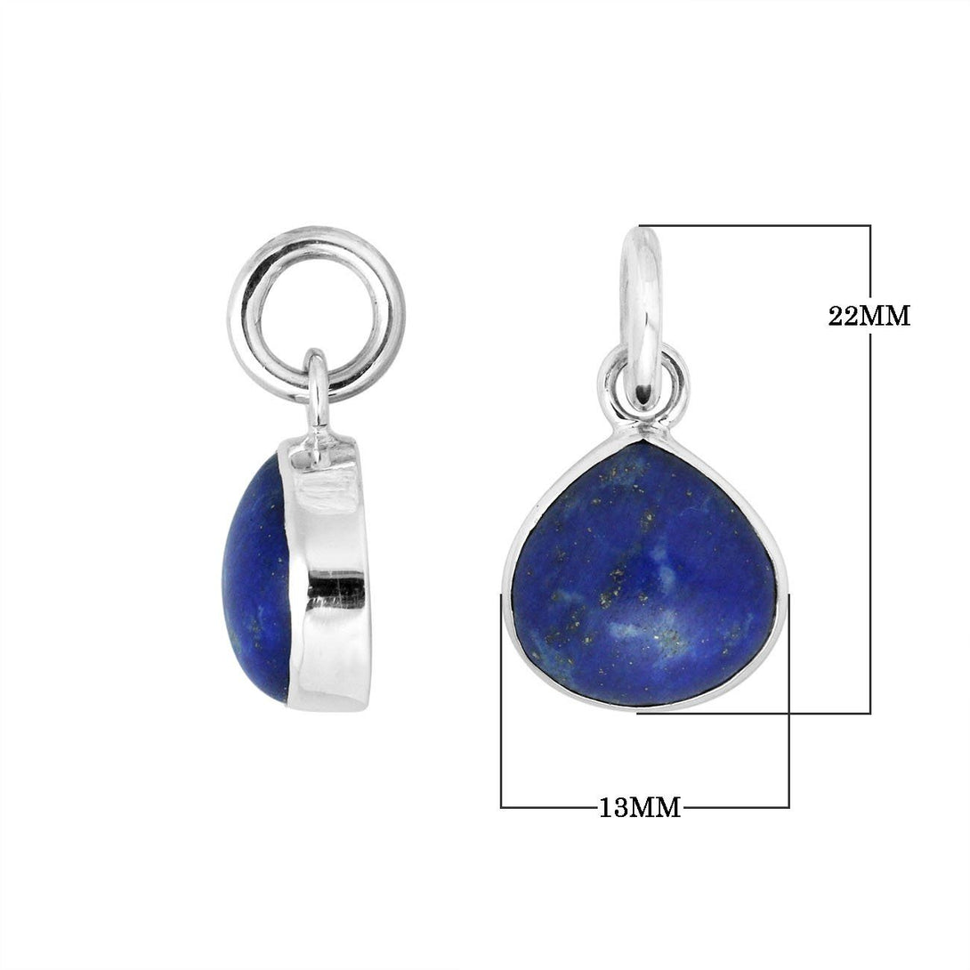 AP-6159-LP Sterling Silver Pear Shape Pendant With Lapis Jewelry Bali Designs Inc 