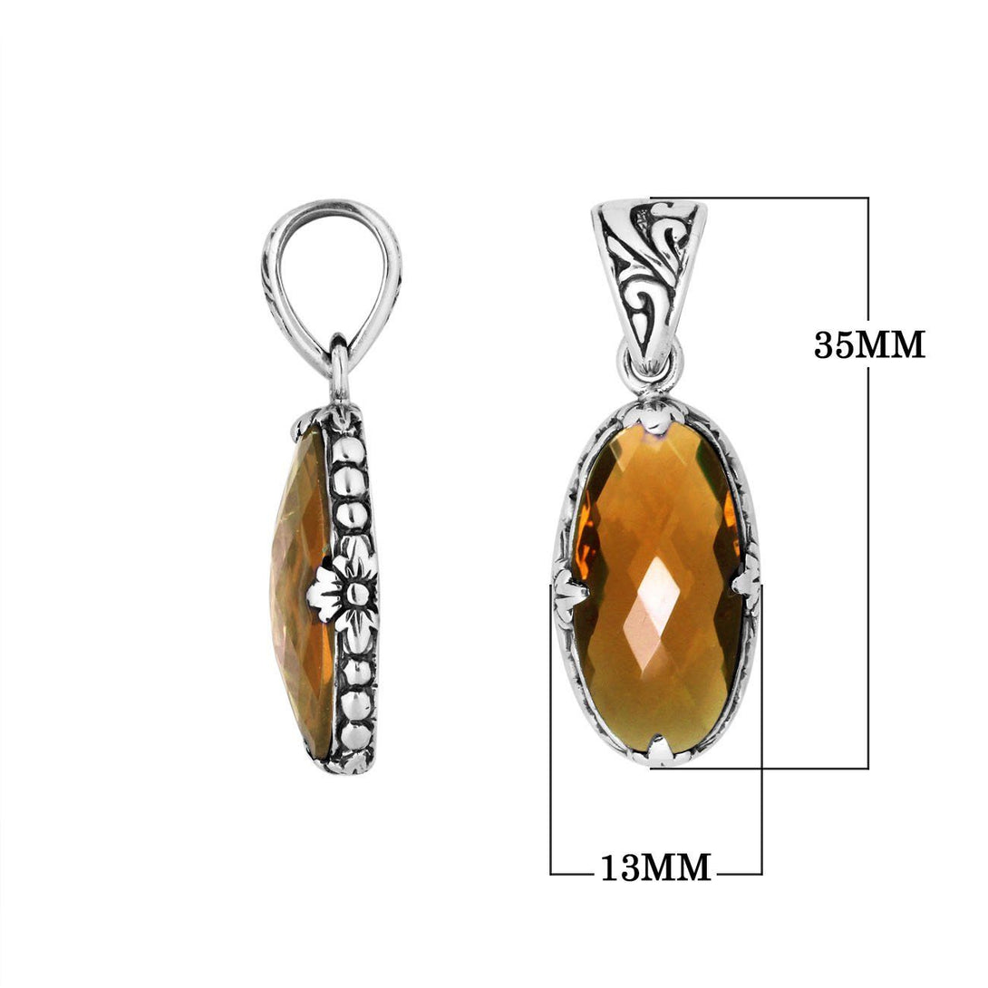 AP-6164-CT Sterling Silver Pendant With Citrine Jewelry Bali Designs Inc 