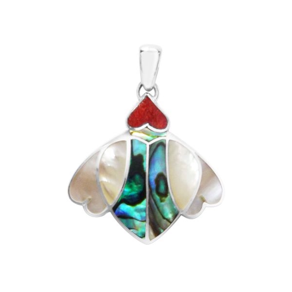 AP-6173-SH Sterling Silver Pendant With Shell Jewelry Bali Designs Inc 