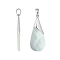 925 Silver Overlay Designer Teardrop Pendant With Mother Of Pearl For Wholesale Jewelry Collection