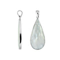 925 Silver Teardrop Pendant With Mother Of Pearl For Wholesale Jewelry Collection
