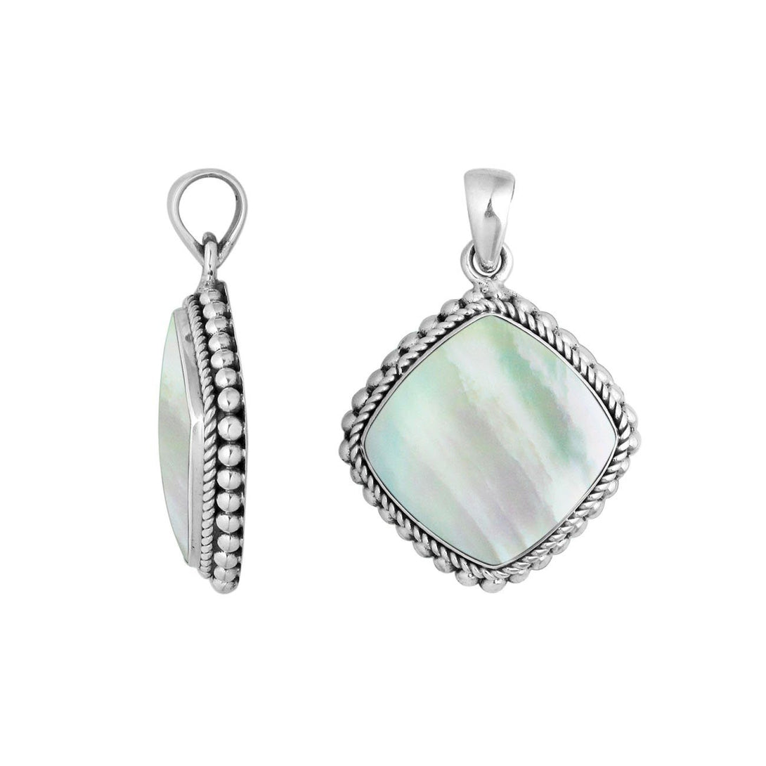 AP-6203-MOP Sterling Silver Pendant With Mother of Pearl Jewelry Bali Designs Inc 