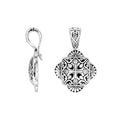 Sterling Silver Balinese Cross Pendant With Cubic Zirconia For Wholesale