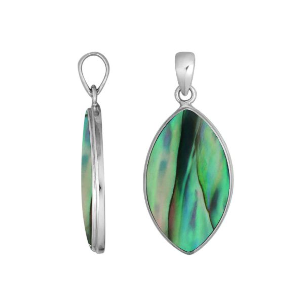 AP-6236-AB Sterling Silver Pendant With Abalone Shell Jewelry Bali Designs Inc 
