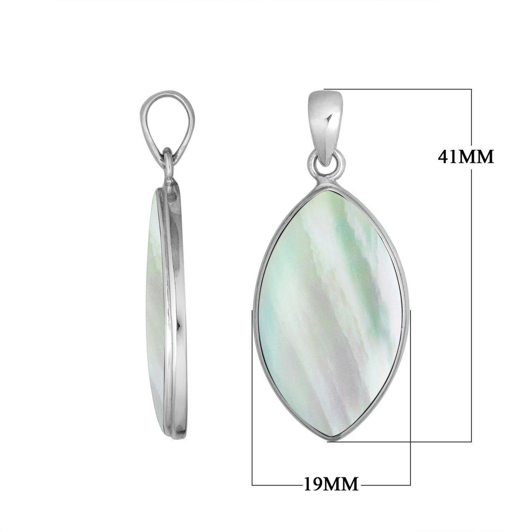 AP-6236-MOP Sterling Silver Pendant With Mother of Pearl Jewelry Bali Designs Inc 